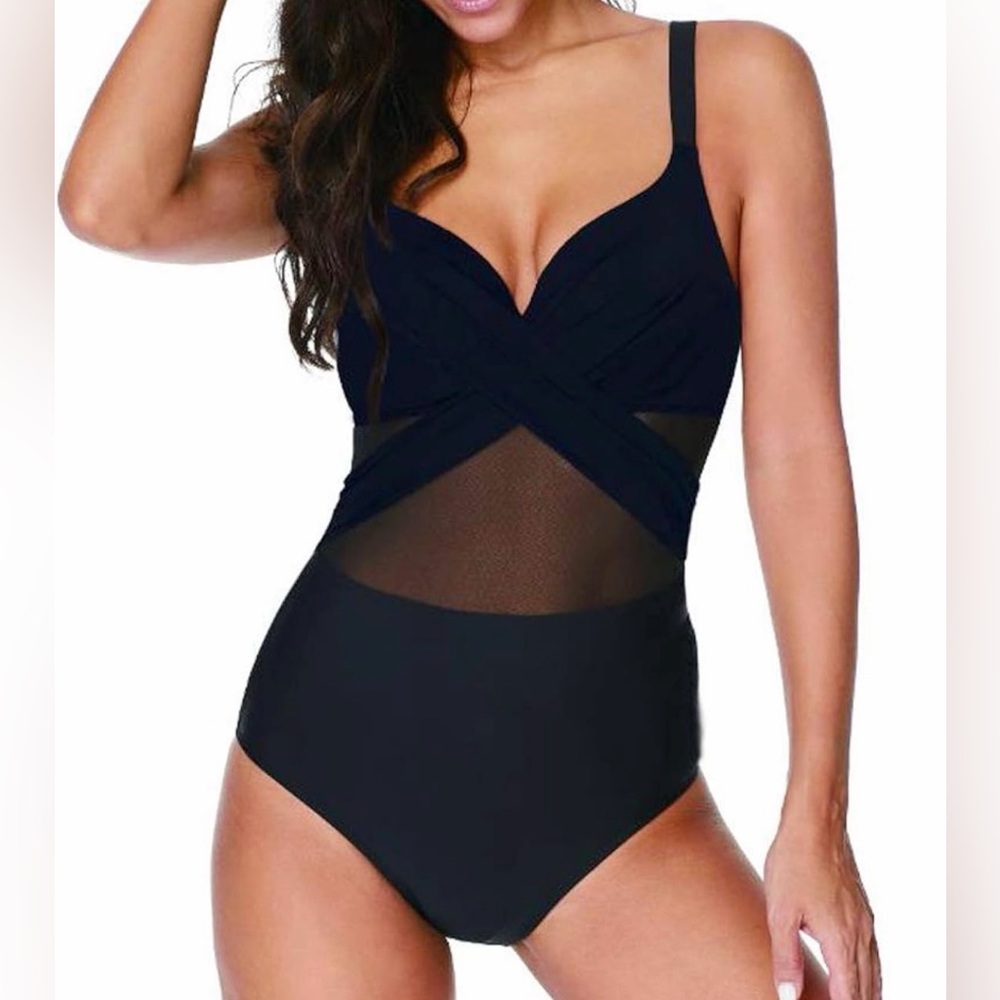 Elegant Black One-Piece Swimsuit